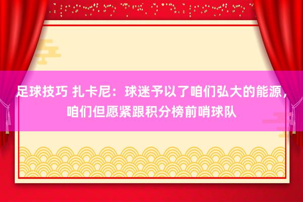 足球技巧 扎卡尼：球迷予以了咱们弘大的能源，咱们但愿紧跟积分榜前哨球队